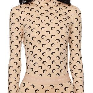 Marine Serre Beige and Black Iconic Top